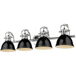 Duncan Bathroom Vanity Light - Chrome / Black / Black