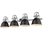 Duncan Bathroom Vanity Light - Chrome / Matte Black / Matte Black