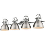 Duncan Bathroom Vanity Light - Chrome / Pewter / Pewter