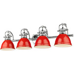 Duncan Bathroom Vanity Light - Chrome / Red / Red