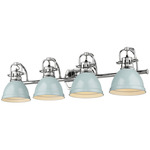 Duncan Bathroom Vanity Light - Chrome / Seafoam / Seafoam
