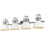 Duncan Bathroom Vanity Light - Chrome / White / White