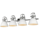 Duncan Bathroom Vanity Light - Chrome / Matte White / Matte White