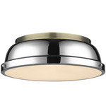 Duncan Ceiling Light - Aged Brass / Chrome / Chrome