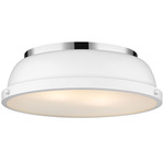Duncan Ceiling Light - Chrome / Matte White / Matte White