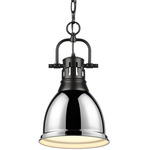 Duncan Chain Pendant - Matte Black / Chrome / Chrome