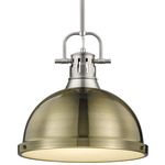 Duncan Downrod Pendant - Pewter / Aged Brass / Aged Brass