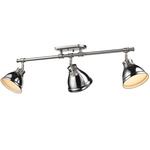 Duncan Semi Flush Track Light - Pewter / Chrome