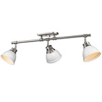 Duncan Semi Flush Track Light - Pewter / Matte White