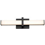 Elon Bathroom Vanity Light - Matte Black / Opal