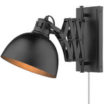 Hawthorn Swing Arm Wall Sconce - Matte Black / Matte Black