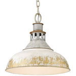 Kinsley Pendant - Aged Galvanized Steel / Antique Ivory