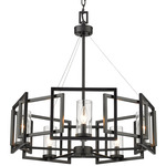 Marco Chandelier - Matte Black / Clear