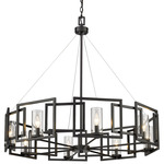 Marco Chandelier - Matte Black / Clear
