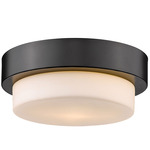 Morgon Ceiling Light - Matte Black / Opal