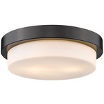 Morgon Ceiling Light - Matte Black / Opal