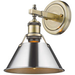 Orwell Straight Arm Wall Sconce - Aged Brass / Chrome