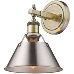 Orwell Straight Arm Wall Sconce - Aged Brass / Pewter