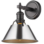 Orwell Straight Arm Wall Sconce - Matte Black / Chrome