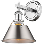 Orwell Straight Arm Wall Sconce - Chrome / Pewter