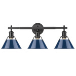 Orwell Bathroom Vanity Light - Matte Black / Navy