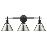 Orwell Bathroom Vanity Light - Matte Black / Pewter