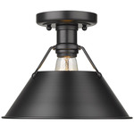 Orwell Semi Flush Ceiling Light - Matte Black / Matte Black
