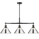 Orwell Linear Pendant - Matte Black / Chrome / Chrome