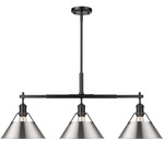 Orwell Linear Pendant - Matte Black / Pewter / Pewter