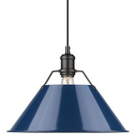 Orwell Pendant - Matte Black / Navy