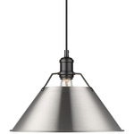 Orwell Pendant - Matte Black / Pewter