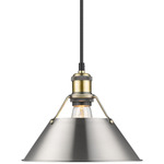 Orwell Pendant - Aged Brass / Pewter