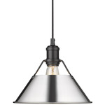 Orwell Pendant - Matte Black / Chrome