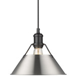Orwell Pendant - Matte Black / Pewter
