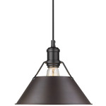 Orwell Pendant - Matte Black / Rubbed Bronze