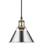 Orwell Pendant - Aged Brass / Chrome