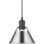 Orwell Pendant - Matte Black / Chrome