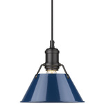 Orwell Pendant - Matte Black / Navy