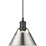 Orwell Pendant - Matte Black / Pewter