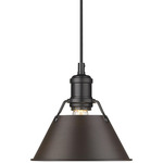 Orwell Pendant - Matte Black / Rubbed Bronze