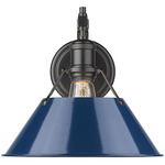 Orwell Wall Light - Matte Black / Navy
