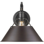 Orwell Wall Light - Matte Black / Rubbed Bronze