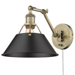 Orwell Swing Arm Wall Sconce - Aged Brass / Matte Black