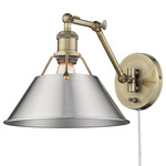 Orwell Swing Arm Wall Sconce - Aged Brass / Pewter
