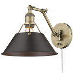 Orwell Swing Arm Wall Sconce - Aged Brass / Rubbed Bronze