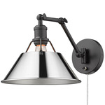 Orwell Swing Arm Wall Sconce - Matte Black / Chrome