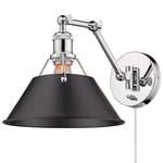 Orwell Swing Arm Wall Sconce - Chrome / Matte Black