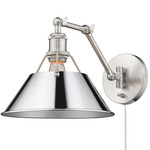 Orwell Swing Arm Wall Sconce - Pewter / Chrome