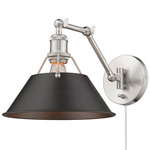 Orwell Swing Arm Wall Sconce - Pewter / Rubbed Bronze