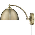 Rey Swing Arm Wall Sconce - Aged Brass / Aged Brass / Aged Brass